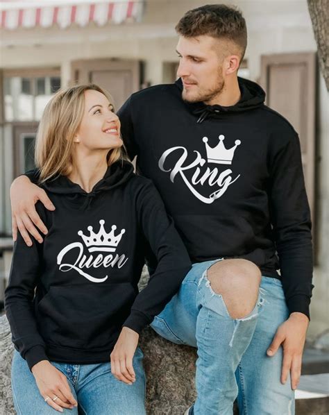 king and queen couples hoodies.